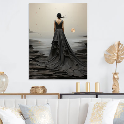 Oslo Oslo - robe de femme obscure grise III - art en métal tendance