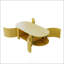 Table basse ovale cannelée avec rangement, bois d'hévéa massif, 1 tablette et 2 portes ouvertes, parfaite pour les salons modernes-304017559