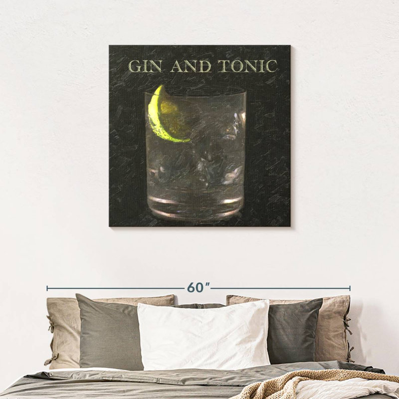 Gin et tonique noir, 36" H x 36" W