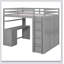 Lit mezzanine avec tiroirs, bureau et garde-robe-1429004494