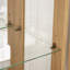 Vitrine 2 portes avec portes en verre trempé, armoires de terrasse avec panneau arrière en miroir et tablettes réglables, vitrine éclairée pour la maison, ampoule de bureau incluse-125126755