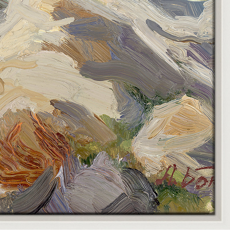 Sea Landscape Giclee On Canvas, White