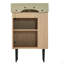 Meuble-lavabo en bois 21,6 po, armoire combinée, meuble de rangement pour salle de bain, lavabo simple en céramique, rangement à gauche-117193834-117193835