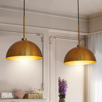 41" Industrial Modern Double Pendant Light – Adjustable Copper Ceiling Lamp for Dining Room & Kitchen