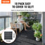 Dalles de terrasse emboîtables, paquet de 10, 30,5 x 30,5 cm (12 po x 12 po), 0,93 m² (10 pi²), revêtement de sol extérieur imperméable en plastique, résistant aux intempéries, idéal pour terrasse, porche, balcon, jardin, gris foncé-106766284