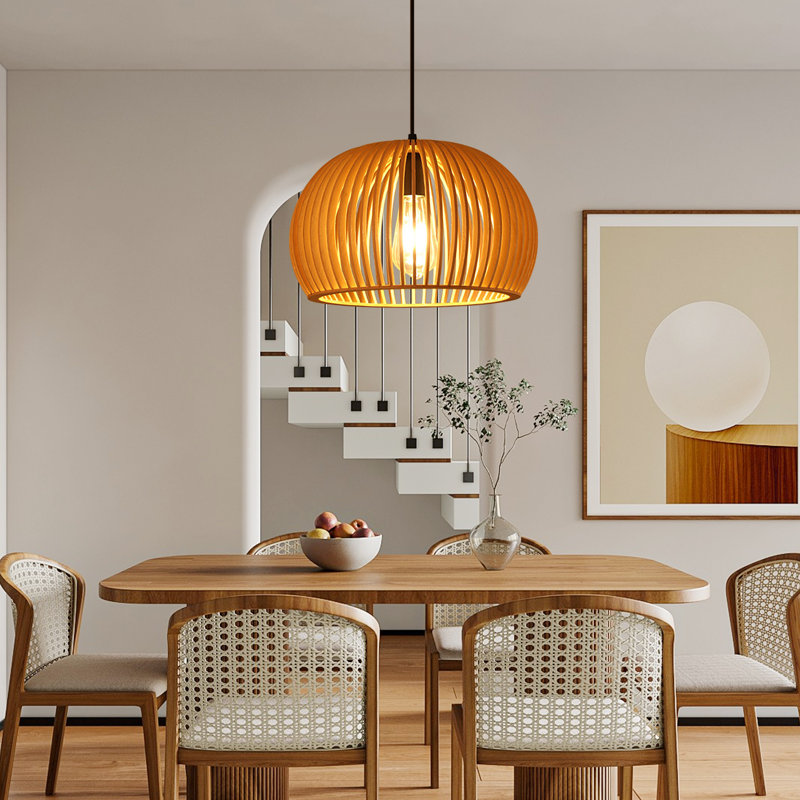 Luminaire suspendu en forme de dôme jaune à 1 lumière Candeloro