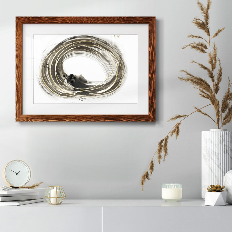 Golden Golden Circles I, impression sur papier, H 26 po x l 38 po x P 1,5 po, Érable