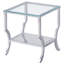 Ensemble de 3 tables basses chromées