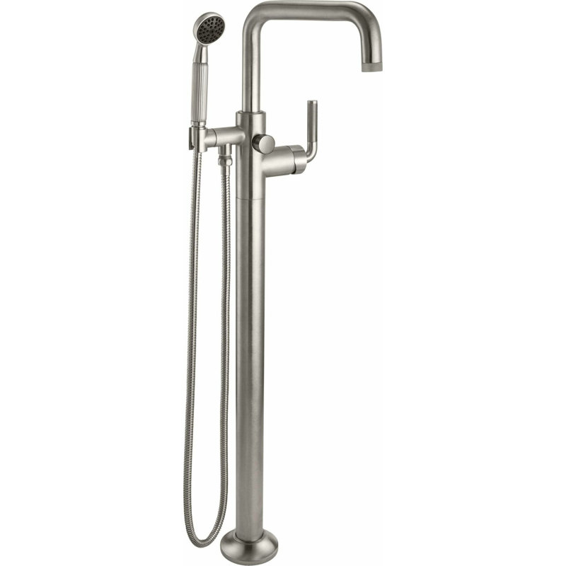 Descanso Tub Filler with Diverter, Matte Black, Lever Handle