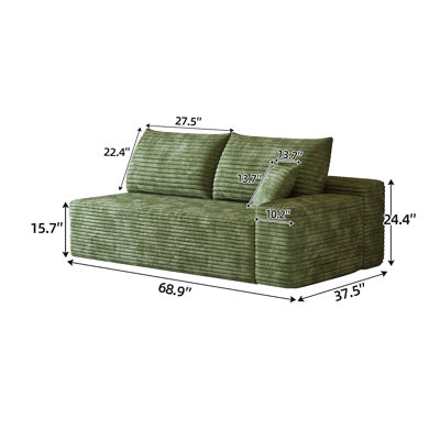 Cloud couch modular sectional sofa for home