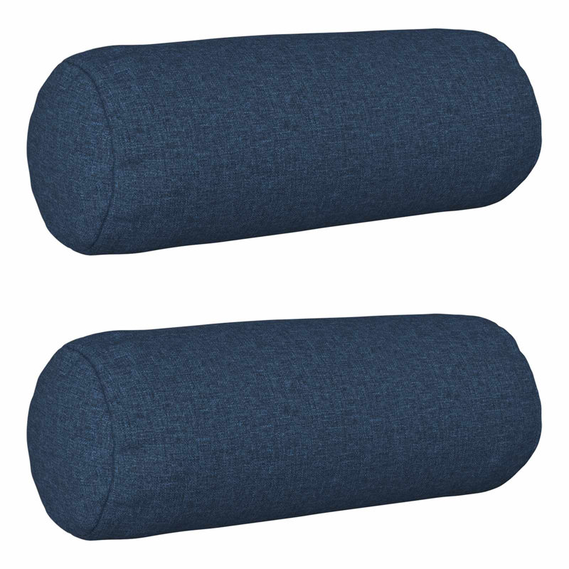 Cushion, Cylinder 40cm H x 15cm W, Blue