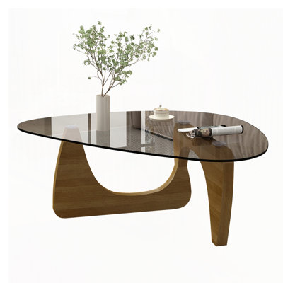 Modern Glass Coffee Table, Modern Coffee Table for Bedroom Living Room