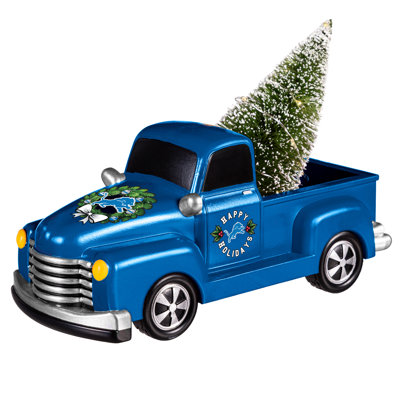Detroit Lions Lit Holiday Rally Truck Statue