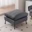Canapé modulaire en L 104,5 po en cuir technique avec repose-pieds convertible