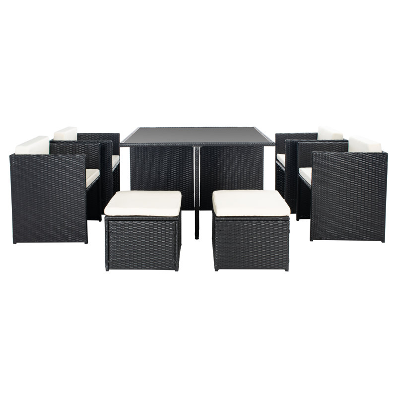 Klena 8 - Person Wicker Patio Dining Set with Square Table
