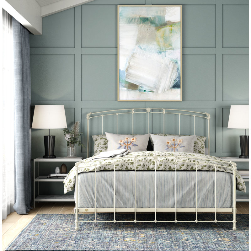 162 Cottage Bed | Complete Standard, King, Gloss Off-White