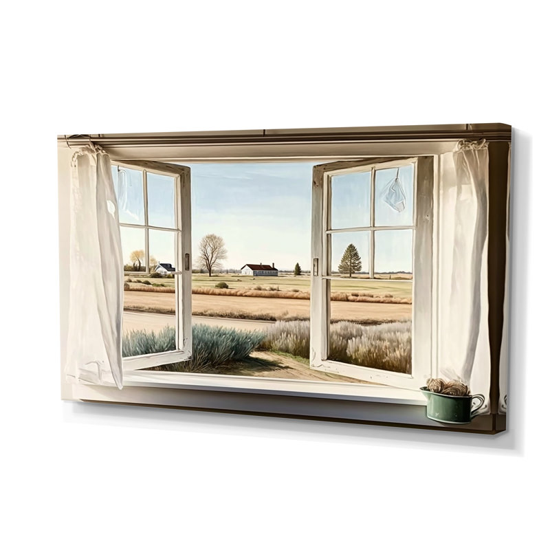 «Window to Landscape Views III - Farm Landscape», art mural