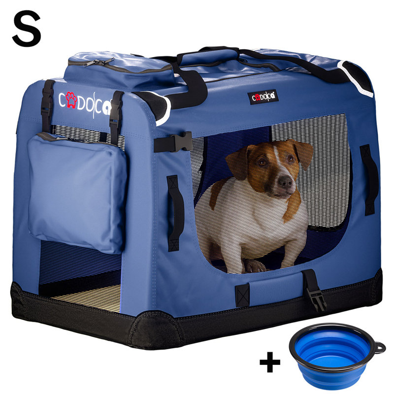 Kempner Pet Carrier, Blue, 35cm H x 50cm W x 35cm D