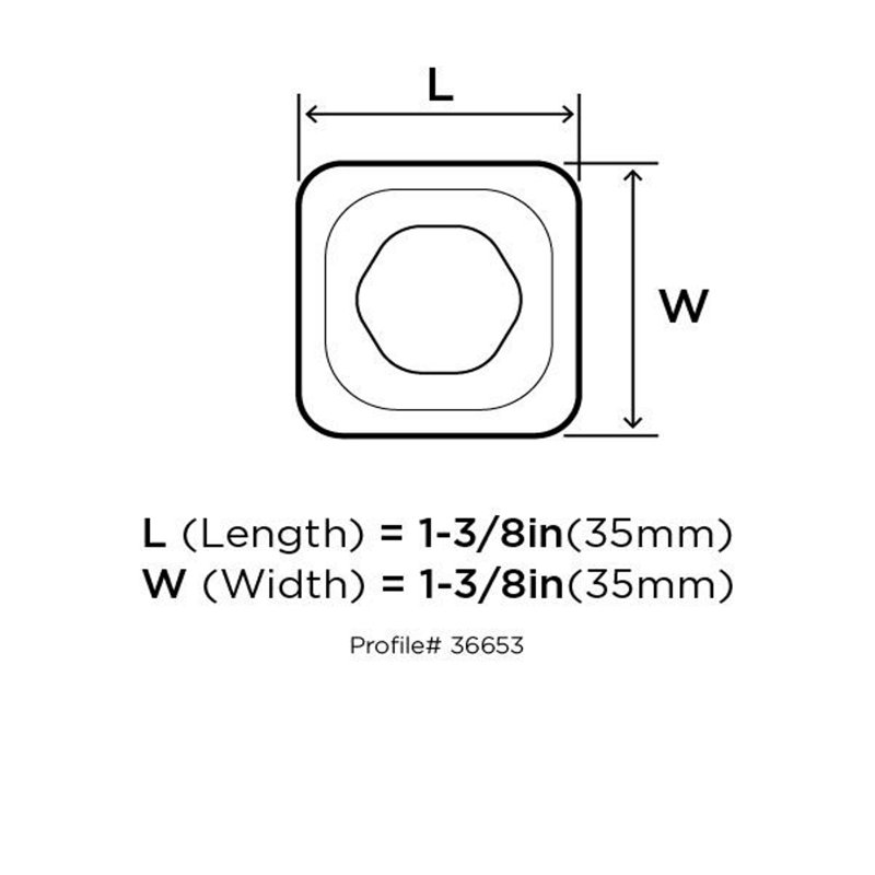 Glacio 1 3/8" Length Square Knob, Clear Crystal/Oil Rubbed Bronze