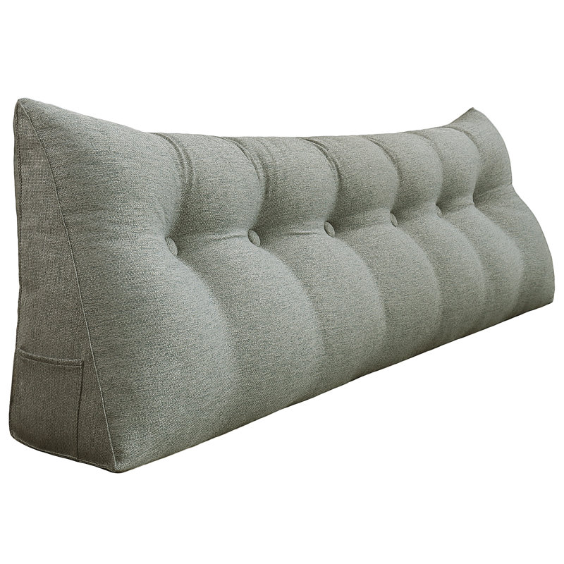 Wedge Reading Pillow, Grey, 50cm H x 180cm W