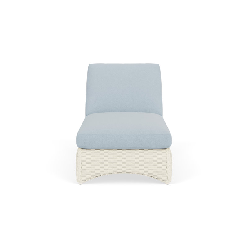 Loom Outdoor Chaise Lounge, White, Unearth Dew