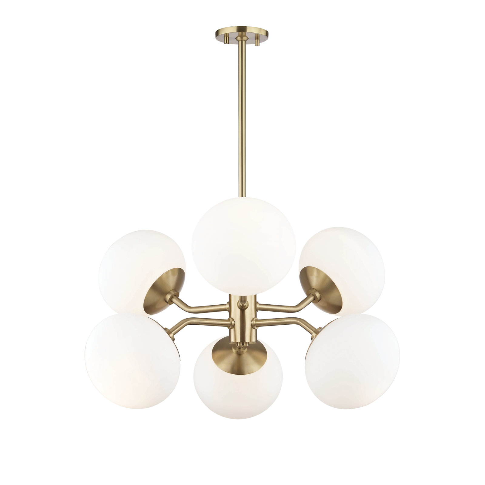 Alex 6 - Light Sputnik Chandelier, Aged Brass