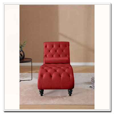 Velvet Recliner Chair with Button Tufting