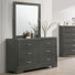 Commode 6 tiroirs l 57,5 po avec miroir Eaghton