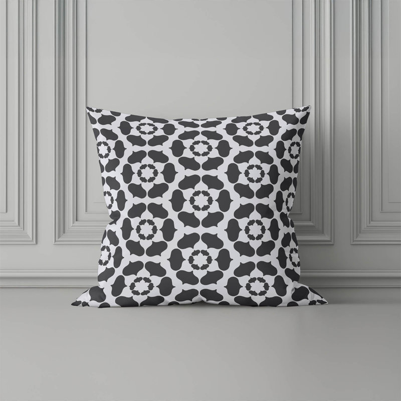 Cleo Indoor Throw Pillow, Charcoal, 18"H x 18"W
