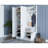 Modern Hall Stand with Multipurpose Hanging Rack & Shelves, White, 47.1 x 72.0 x 14.7 inches | 100% Melamine Coated Particle Board, 0.7 inches Thick | Stylish Scandinavian Design, Perfect for Entryway & Storage
