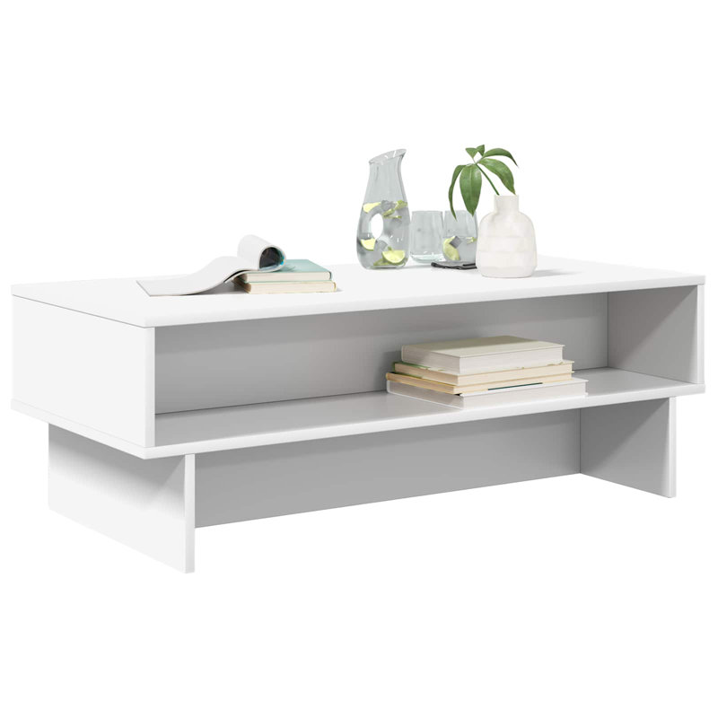 Coffee Table with Storage, 35cm. H x 100cm. L x 46cm. W, White