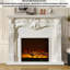 American-style simulated flame fireplace-983584497