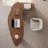 Brown+White Free Form Manufactured Wood+Barenia with 2 drawers desk-300807762