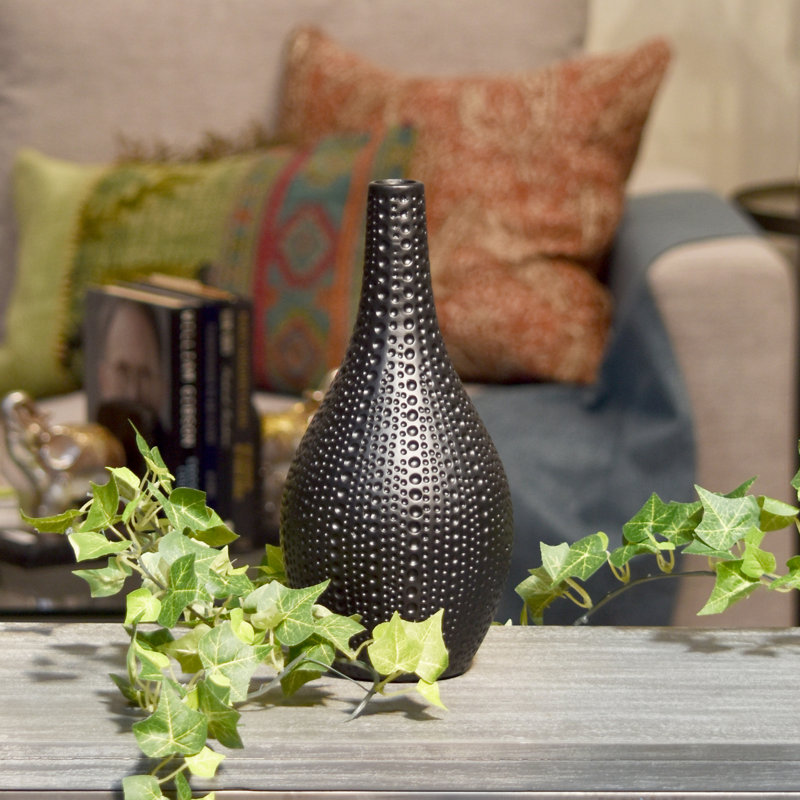 Ceramic Table Vase, Black