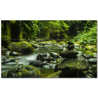 Murale décorative en céramique 4,25 po x 4,25 po