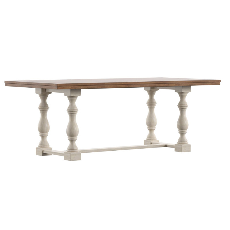 Fortville Solid Wood Dining Table, Antique White