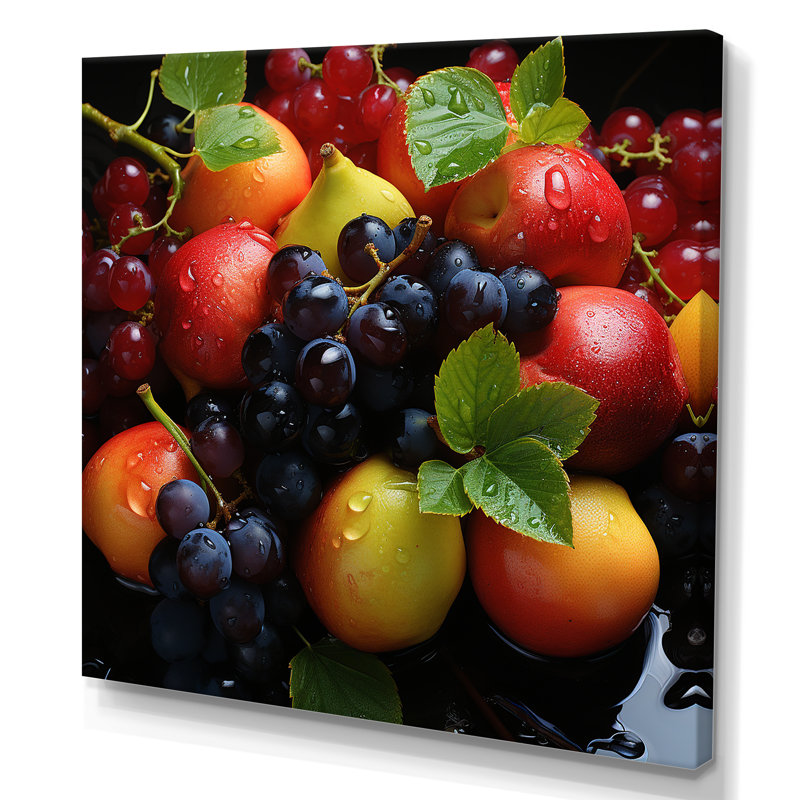 Impression sur toile «Fruit plater», H 30 po x l 30 po x P 1,5 po