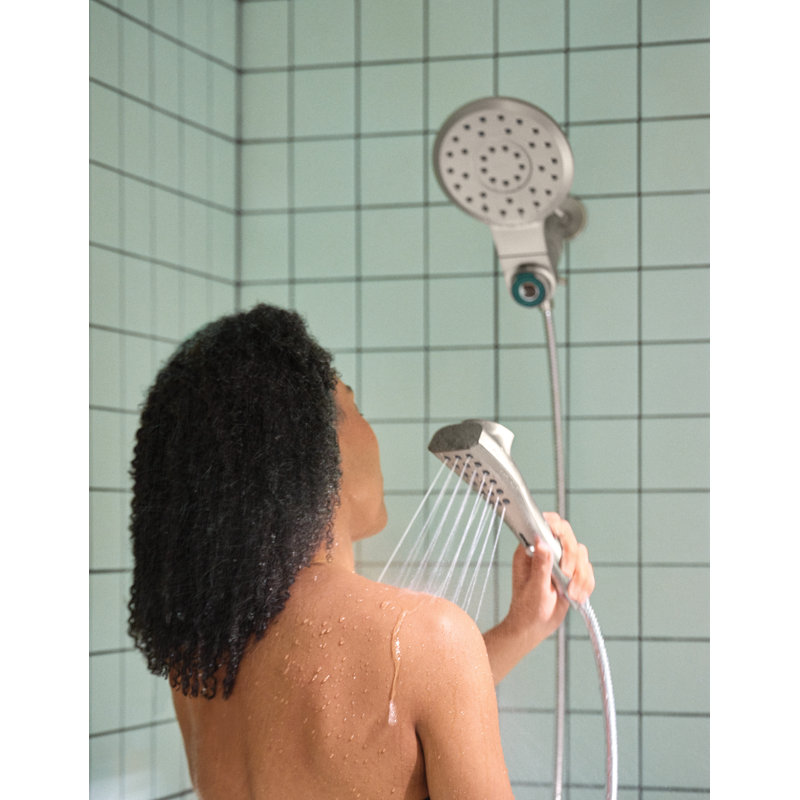 Verso 2.5 GPM Rainshower/Handshower Combination with Infiniti Dial and Magnetix Docking, Spot Resist Nickel