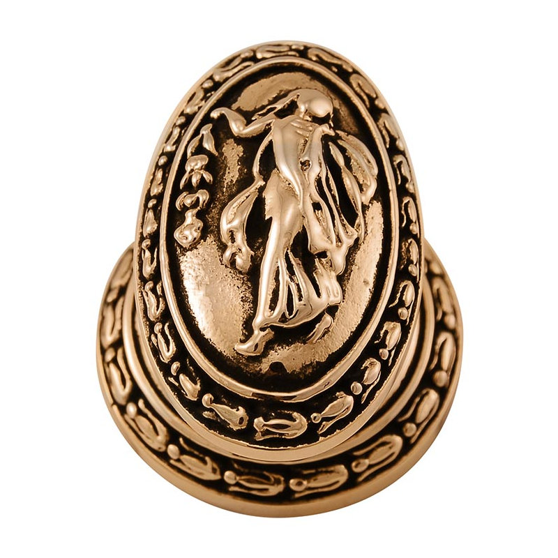 Sforza Oval Knob, Antique Gold