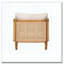 Chaise rembourrée en osier pour l'extérieur
