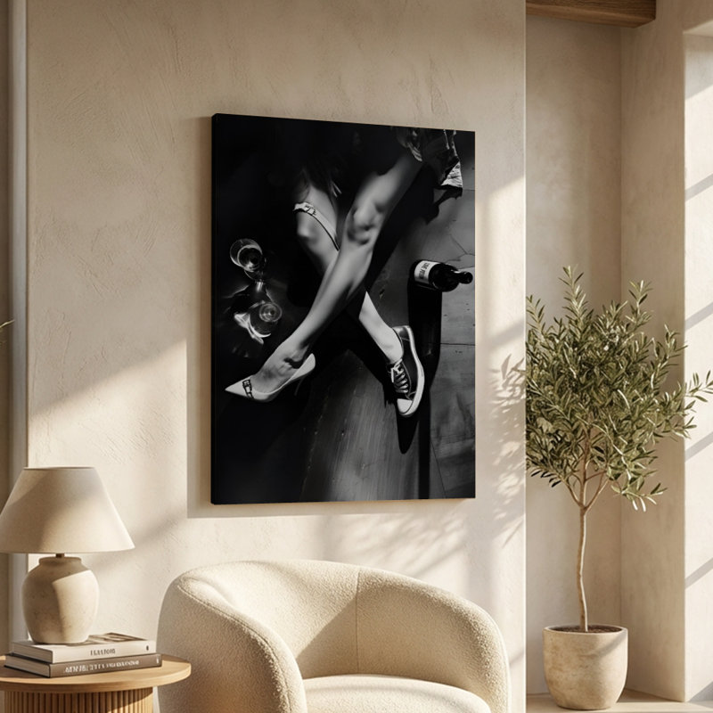 «Moody Black and White», reproduction sur toile