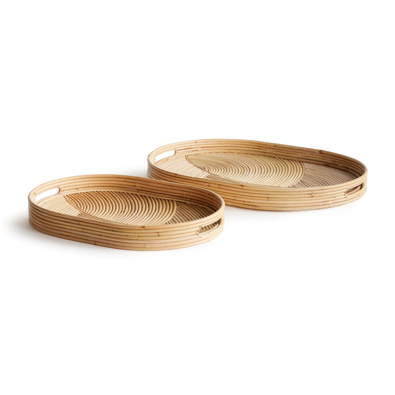 Plateaux à cannes Venova, L 24 po x P 17 po x H 2,25 po, l 19,5 po x P 14 po, Ovale