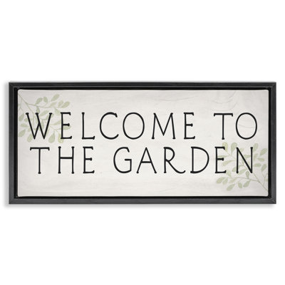  Art mural rétro sur toile flottante, "Welcome Gardener" par Daphne Polselli