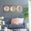 Miroir mural 3 pièces dans un cadre rectangulaire doré, décoration murale pour le salon de la chambre à coucher, 40 po x 14 po