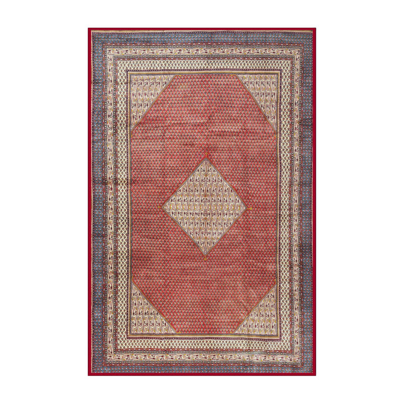 Beige oriental/rouge/bleu Tapis décoratif Anund, Rectangle 5 pi x 7 pi