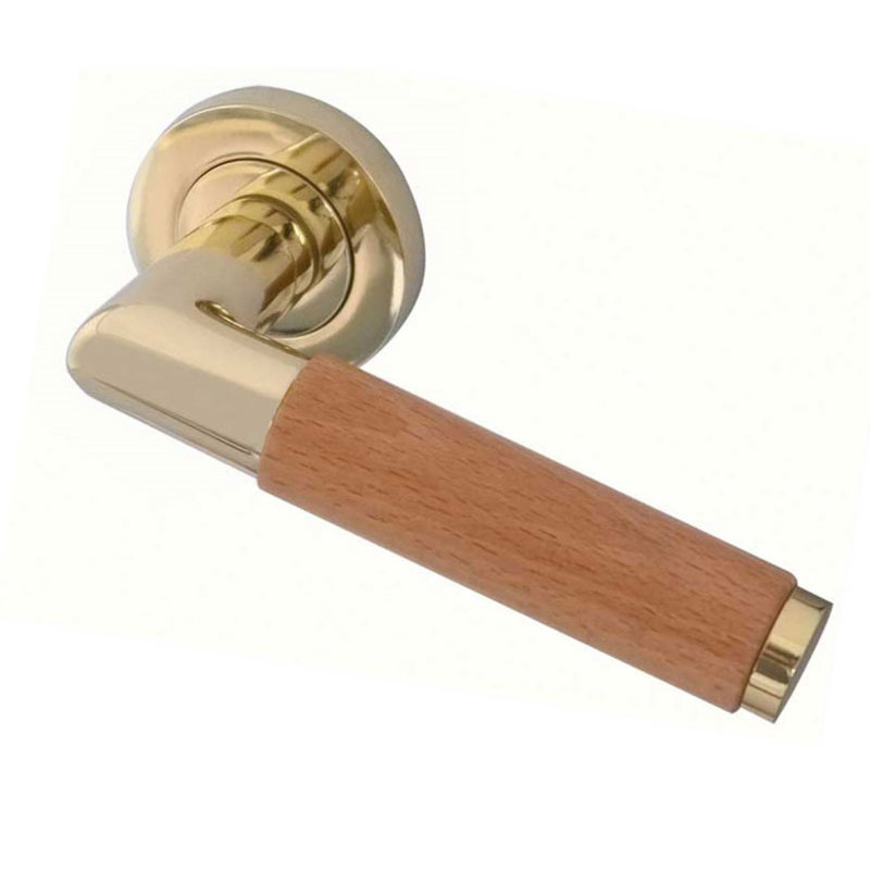 Havanna Door Handle, Polished Brass