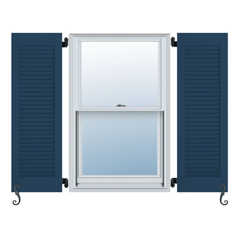 Paire de volets Atlantic, Bleu haute mer, 13 po, 59 po
