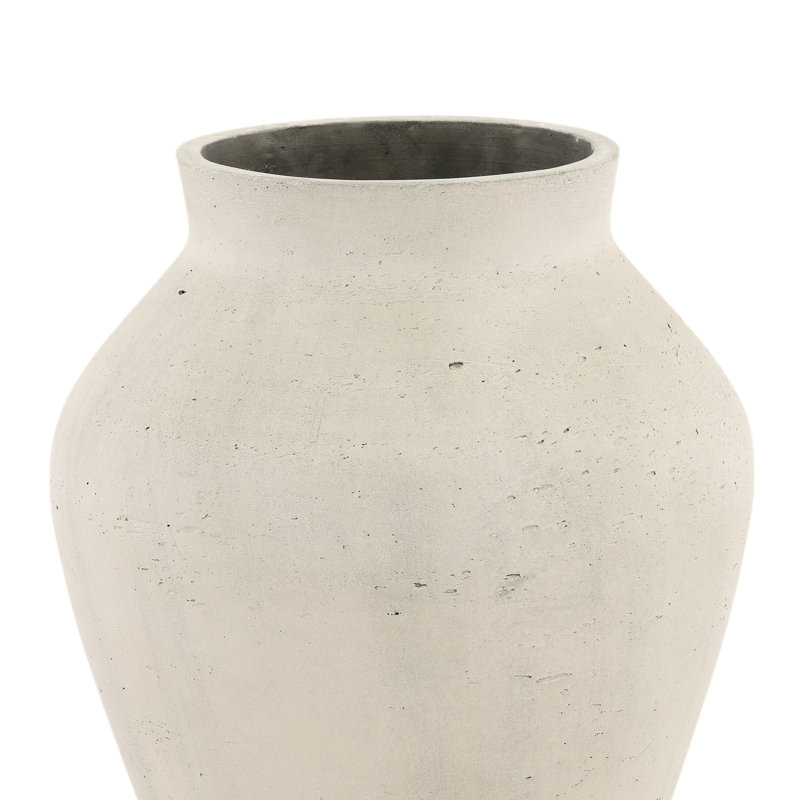 Faustus Vase, Antique White, 15.94" H x 12.79" W x 12.79" D
