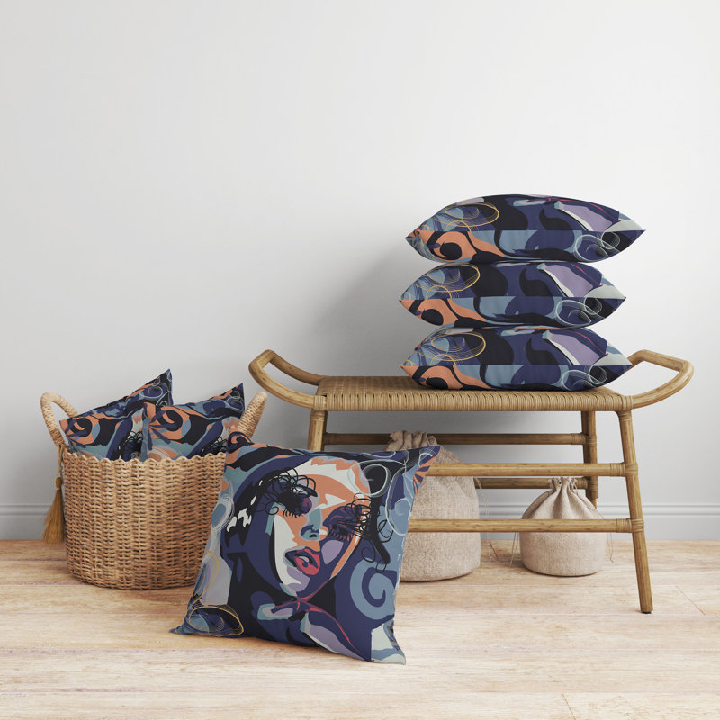 Outdoor Reversible Throw Pillow, 20" H x 20" W