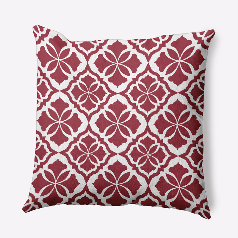 Housse et insert de coussin carré d'extérieur Tropical Resort, H 20 po x l 20 po x P 3 po, Rouge